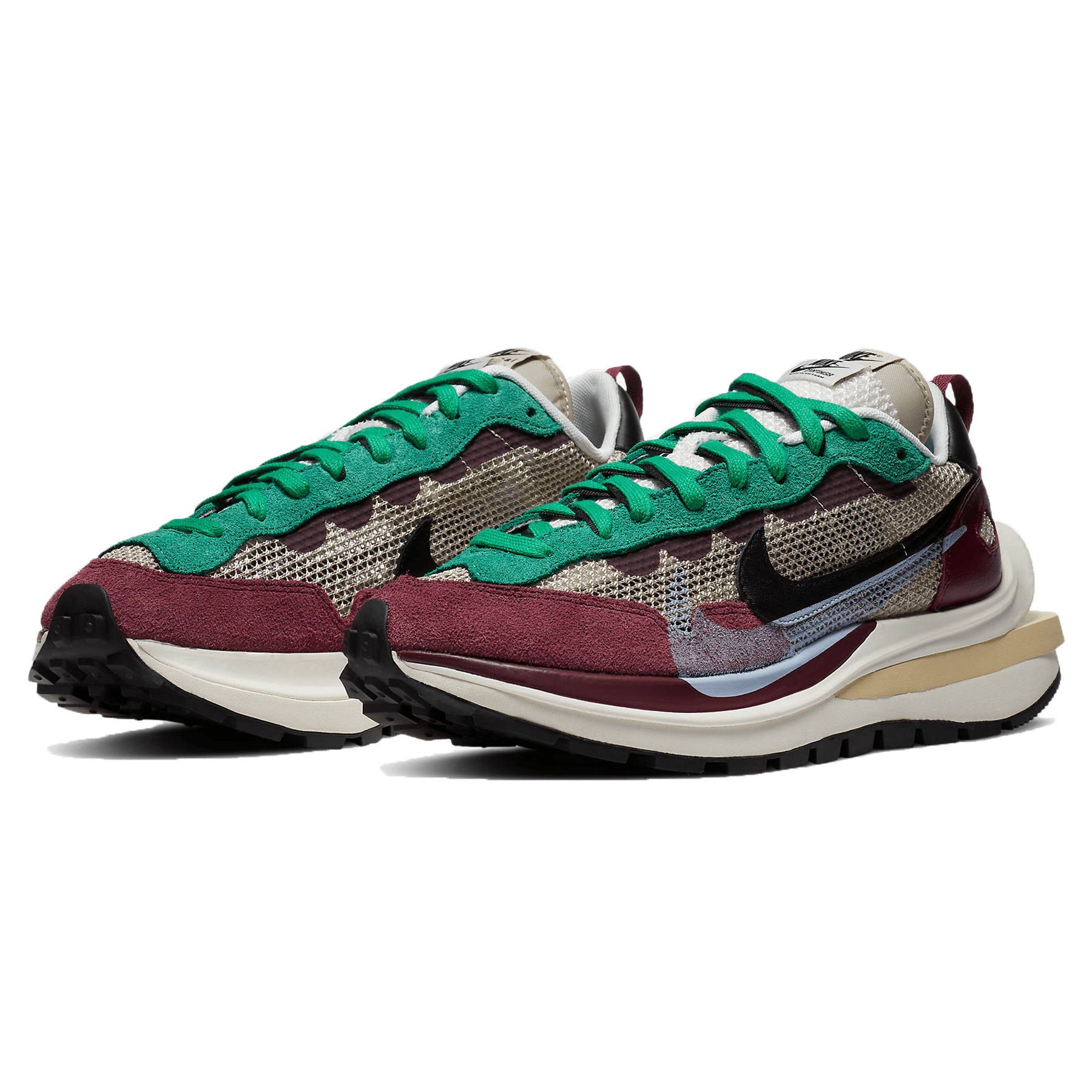 Nike x Sacai Vaporwaffle 'Villain Red Neptune Green'