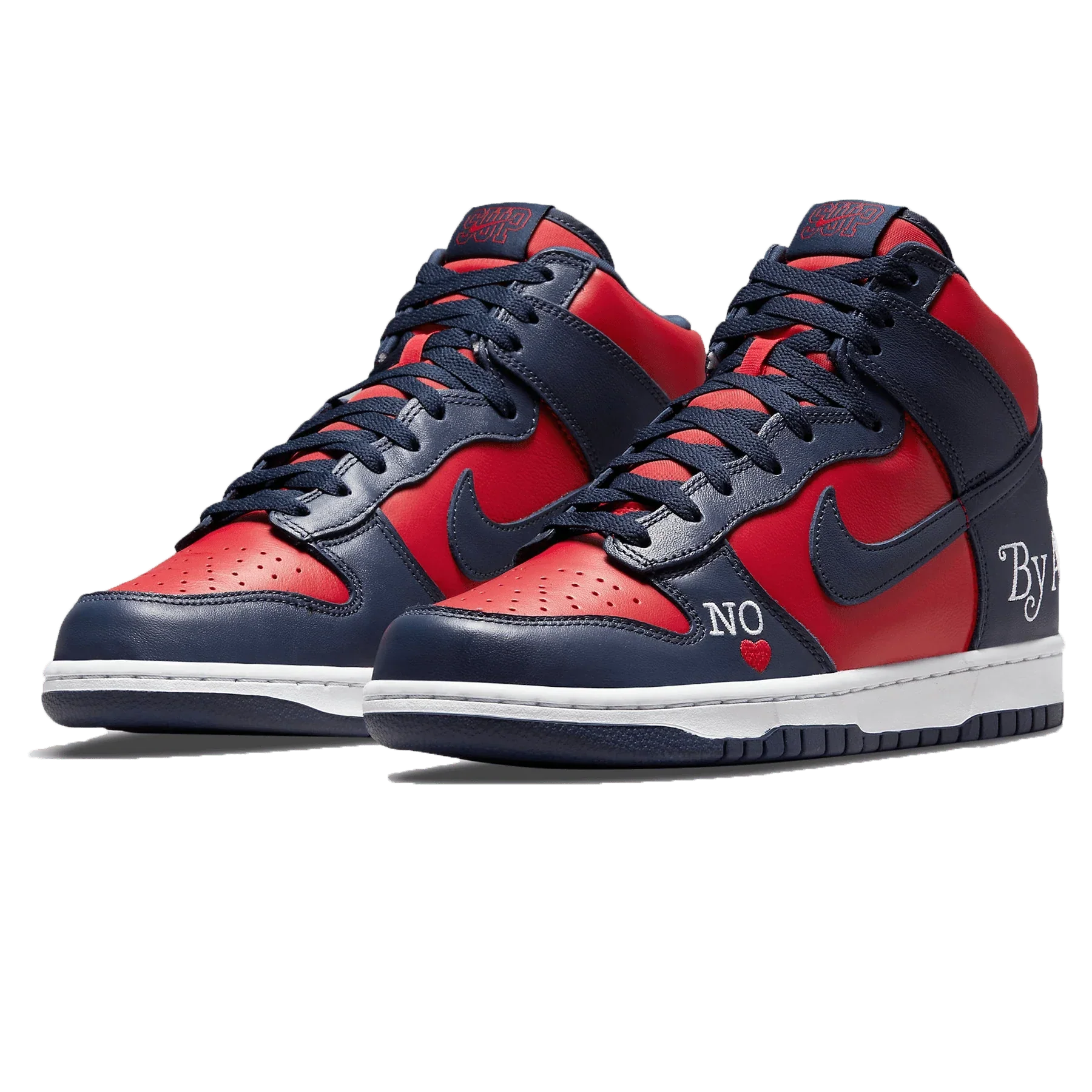 Nike SB x Supreme Dunk High 'By Any Means Navy Red'